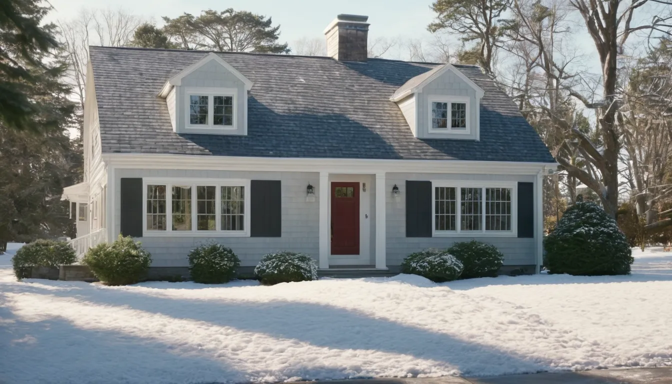 A Gloucester home with new windows and fresh siding on a crisp winter morning