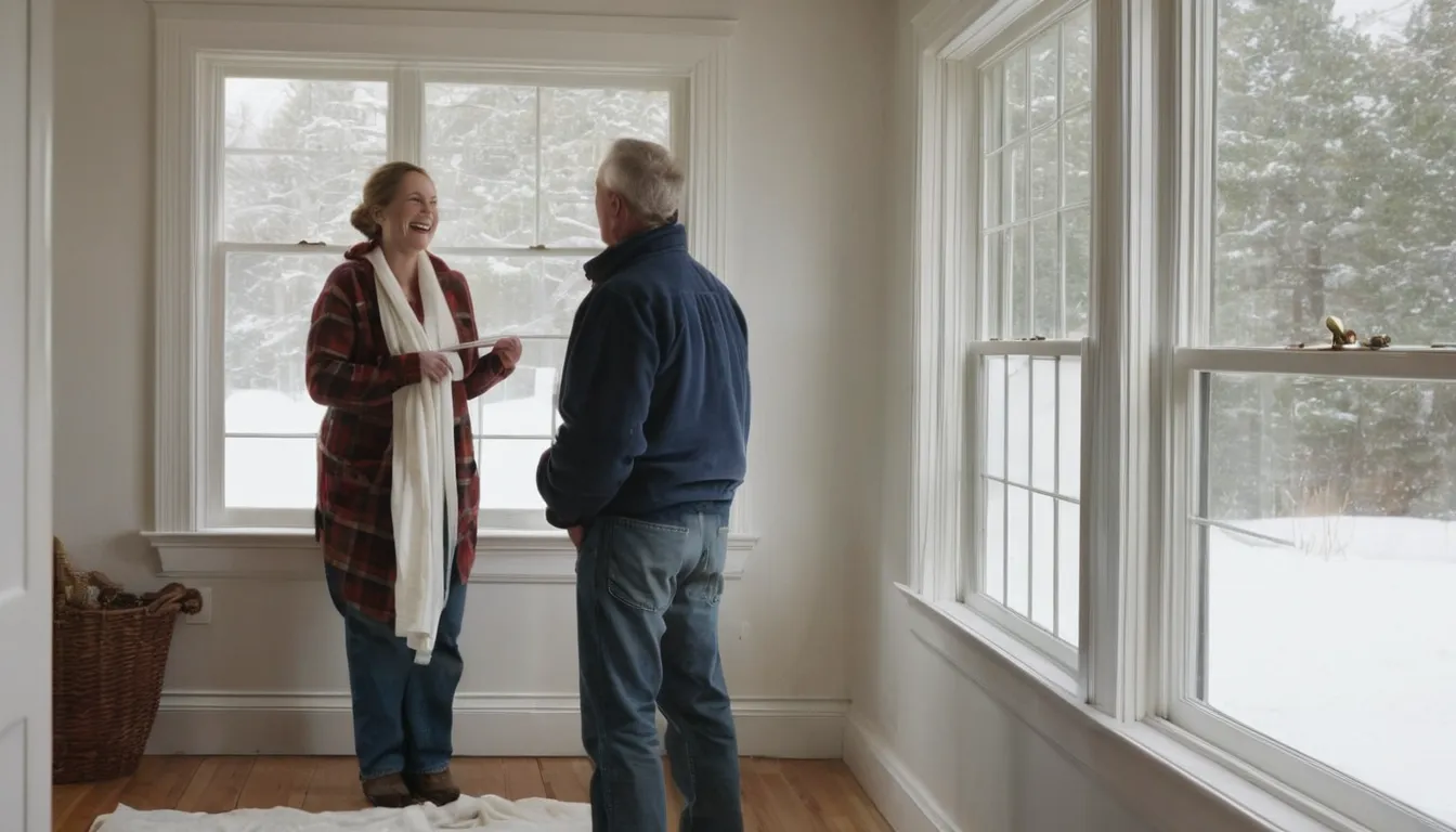 Friendly provider and homeowner reviewing a new replacement window in a home in Gloucester